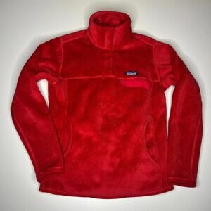 Patagonia Women’s Red Polartec Thermal Pro Fleece Pullover Jacket Size M
